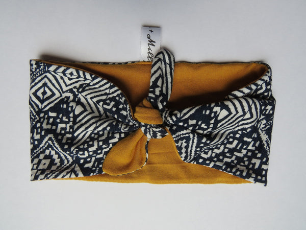 PN 31 Reversible ethnic mustard and navy